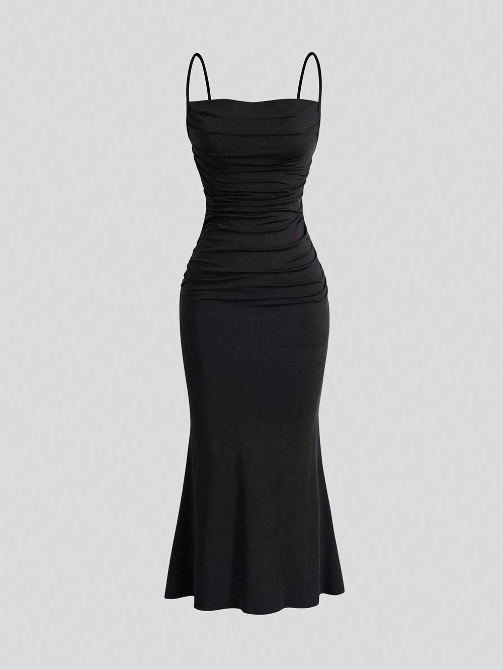 ZARA Spring High Waist Tie Front Thin Strap Mermaid Bodycon Maxi Dress